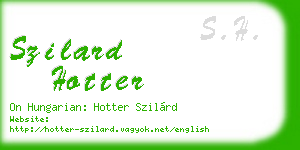 szilard hotter business card